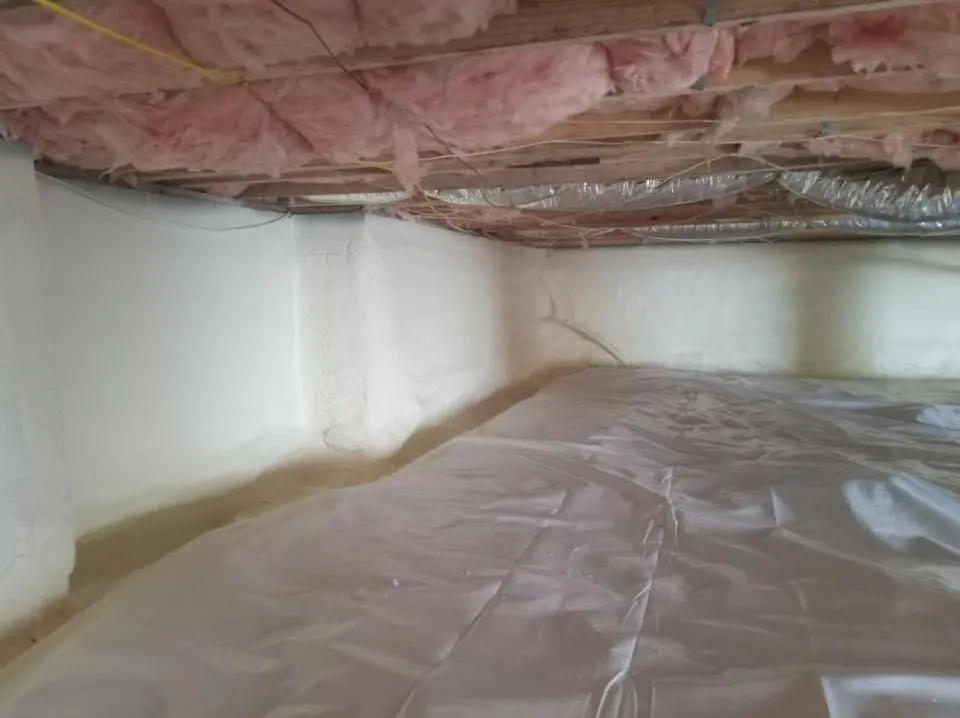 Crawl space encapsulation with closed-cell spray foam for Roof Leak Repair in Healdsburg